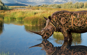 Rhino Sculpture - Howard Hunt